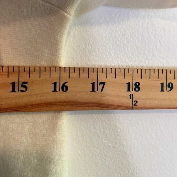 Anthropologie Moth Short Sleeve Mock Neck Sweater Size XS Ivory Peppy Accademia - Picture 6 of 7